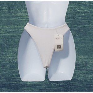 🎄3 for $20🎄 ZAFUL Women's High Cut Bikini Bottom - Medium - White - NWT!
